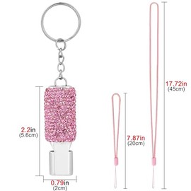 Paquete de 2 silbato rosa brillante, silbato para entrenadores con cordón, silbatos deportivos de árbitro, deportes de metal fuerte para entrenadores, árbitros y excursionistas (rosa)