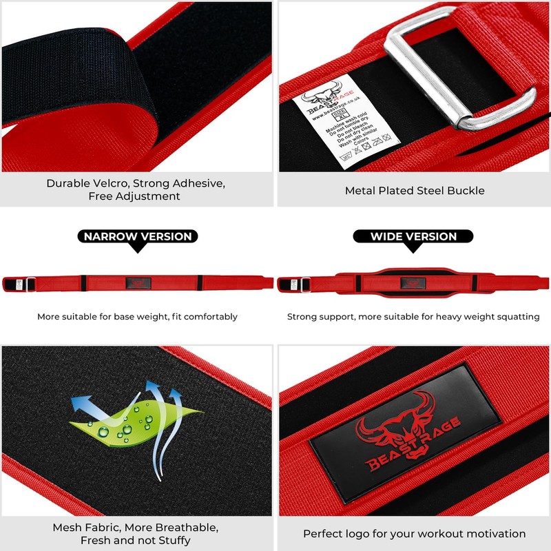 Weight Lifting Belt Double Strength 5.5 Padded Neoprene Back Gym