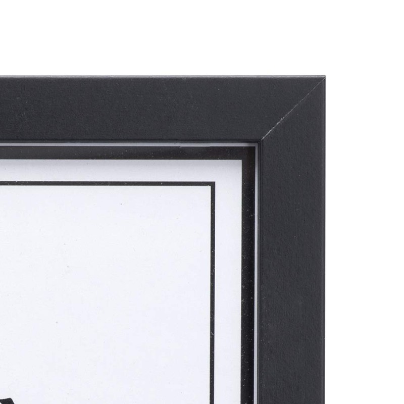 Malden International Designs Wooden Document Frame, 8.5x11, Black