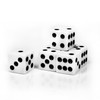 HAOMEJA 6 Pcs 16mm White Dice Set - Standard Opaque