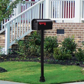 Architectural Mailboxes Bristol Aluminum Mailbox Post, Compatibility Code A, B, C, D, GBP00BAM, Black