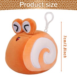 ZGCXRTO 2 Pieces Snail Roll Plush Doll Figures Toy Plushie Cute Soft Rag Doll Cushion Snail Roll Plush Stuffed Toy Decoration Children Gifts Christmas Birthday 7 cm