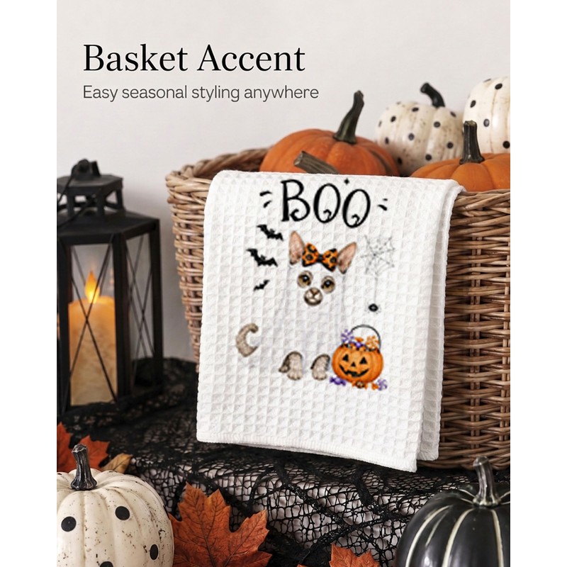 Halloween Devon Rex Kitchen Towel, Funny Cat Lover Gift-C03