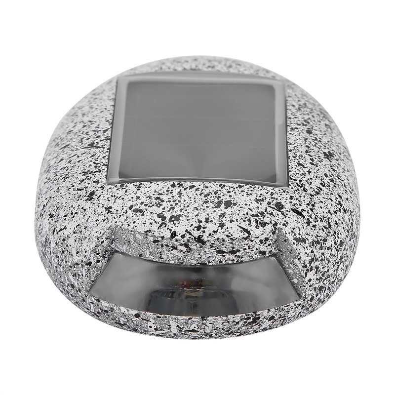6Pcs Solar Powered LED Spot Lamp Resin Stone Lamp Warm