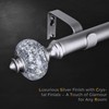 JRZOO Silver Curtain Rod for Windows 28 to 48 Inches,