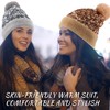 Mumucove 4 Pcs Winter Beanie with Pom Pom Women Sequin