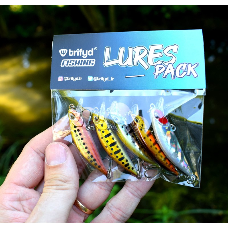 trifyd ® - Pack of 5 trout swimming fish, 6