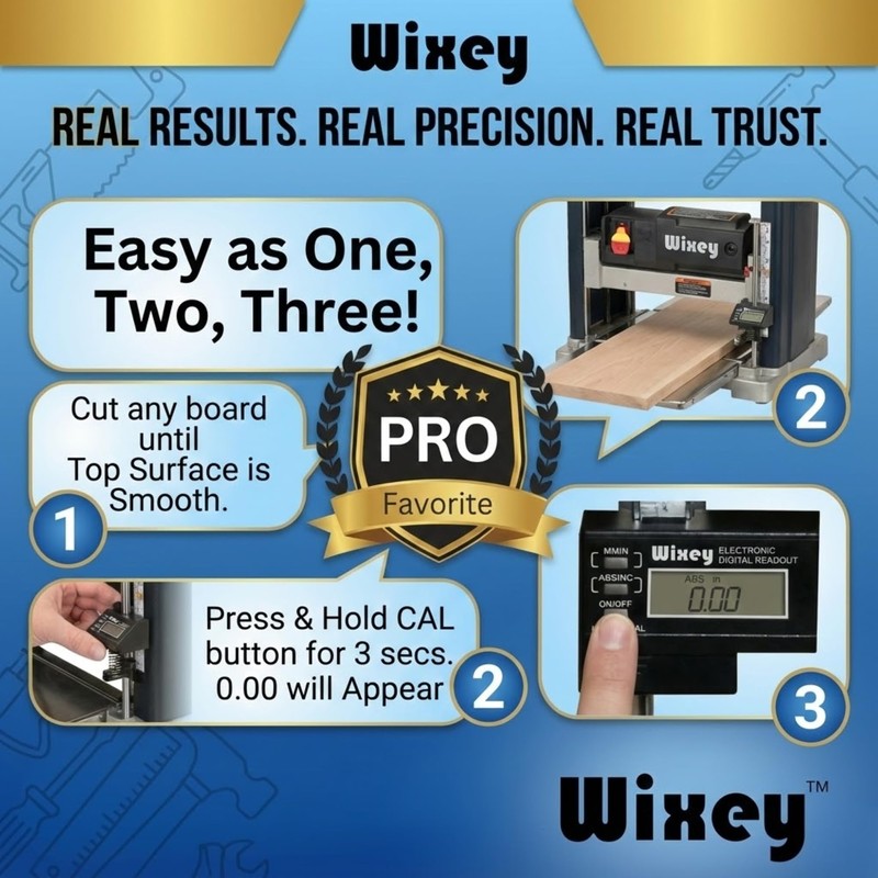Wixey Digital Planer Gauge – Electronic Digital Readout & Thickness