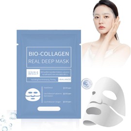 Mascarilla Coreana de Colágeno Profundo,Mascarilla Facial de Colágeno Antiarrugas con Efecto Tensor, Iluminar, Reducir los Poros, Mascarillas Faciales Coreanas Peel Off