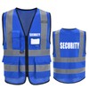 Reflective Security Safety Vests Heavy Duty with 7 Pockets and