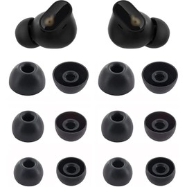 ALXCD Ear Tips Compatible with Beats Studio Buds, S/M/L 3 Sizes 6 Pairs Soft Silicone Earbuds Tips Eartips Replacement Tips, Compatible with Beats Studio Buds, Black