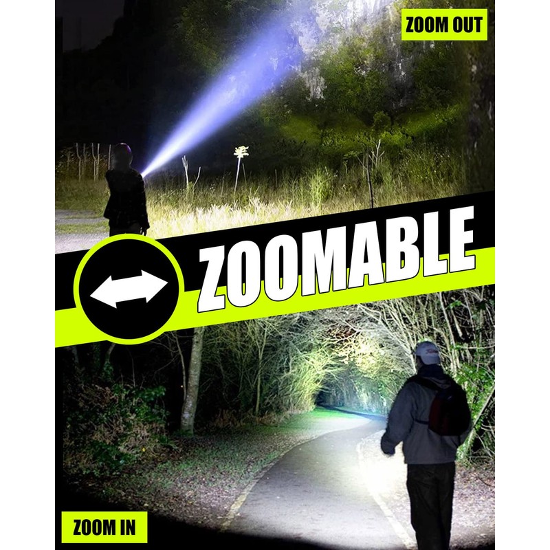 Victoper LED Flashlights 2 Pack, High Powered 10000 Lumens Super