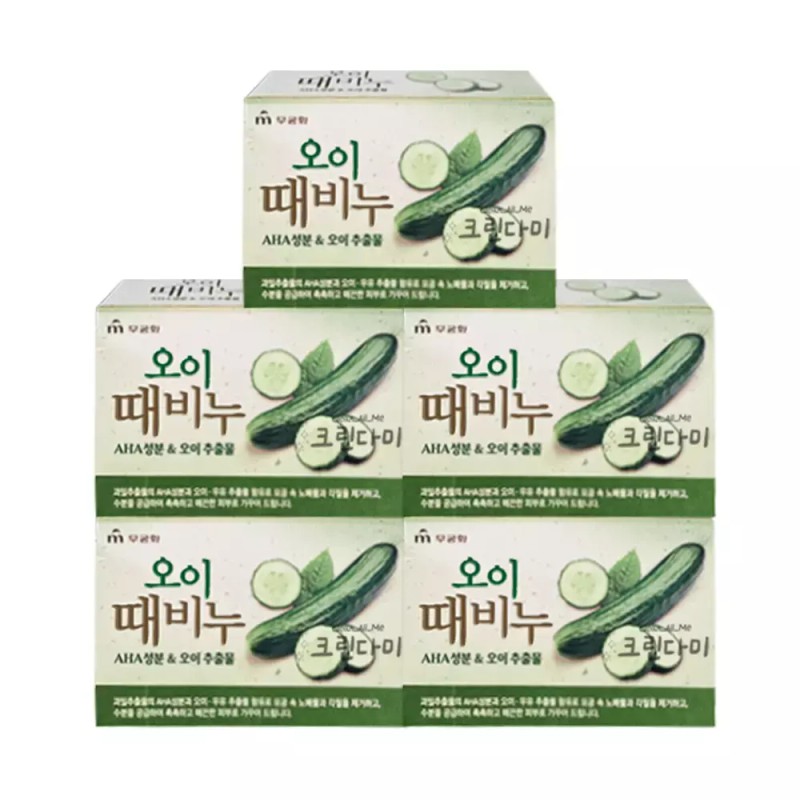 Mugunghwa 무궁화 때비누 오이 90g x5개 Mugunghwa Soap Oat 90g