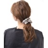 VINGTAINE HS-149-LGY- Basic Color, Scrunchie, Plain, Office, Work, Classic, Petite