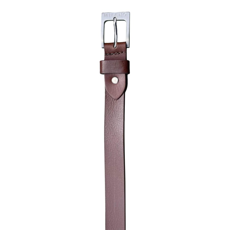 Men's Leather Belt, Brown Full Grain Leather Belts, 1" Wide