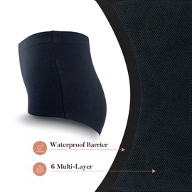 AIRCUTE Washable Urinary Incontinence Underwear for Women Absorbent Seamless High Waist Leak Protective Panty 3 Pack (Black-Beige-Blush, 4X-Large)