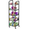AnBaiMei 5-Tier 3D Printer Filament Storage Rack with Wheels, Rolling