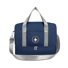 FANDARE Sports Bag Travel Bag Shoulder Bag Hand Luggage Weekender Backpack Women Men for Overnight Beach Handbag Cosmetic Bag Outdoor Camping Swimming Training with Shoes Compartment, Blue A, l