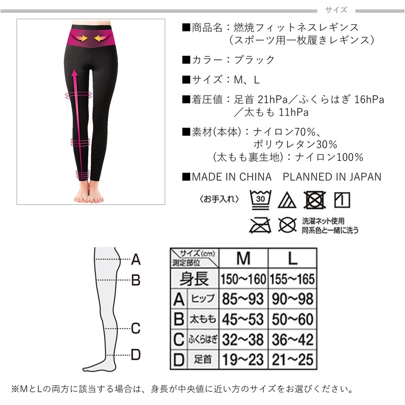 Beau Acty Compression Leggings Burning Fitness Leggings Black M Compression