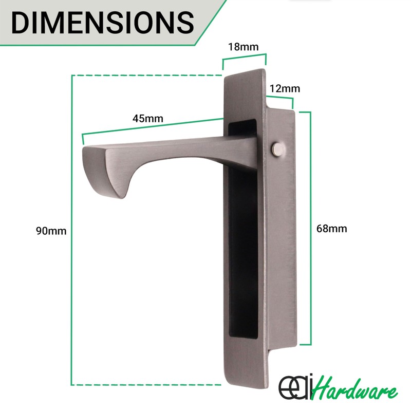 EAI Edge Pull Handle for Pocket Door | 90x18x14mm |