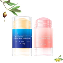 santiramo Eourhsa Crack Feet Prevention Stick, Eourhsa Foot Balm, Eoursha Crack Heel Cream -Smooth Protective BalM, Foot Balm for Dry Cracked Feet, Refreshing, Hydrating, Deep Moisturizing (Pink+Blue, one size)