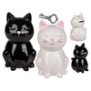 Ceramic Money Box with Lid and Key (Black)