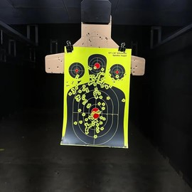 Silhouette Splatter Burst Target- 12 x 18 inch - Easily See Your Shots Burst with Higly Visible Bright Flourescent Yellow Upon Impact, 10-Pack