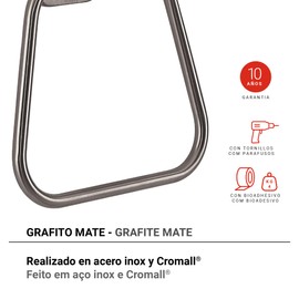 Gedy Towel ring Tonga Graphite Matte