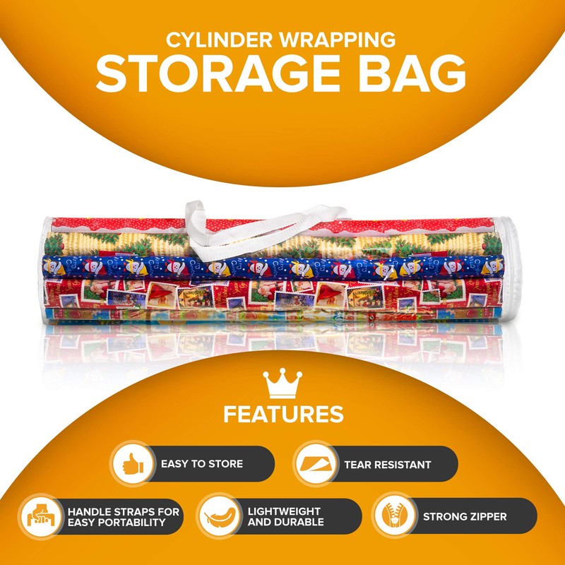 LIVIVO Cylinder Wrapping Storage Bag - Birthday Easter Christmas or