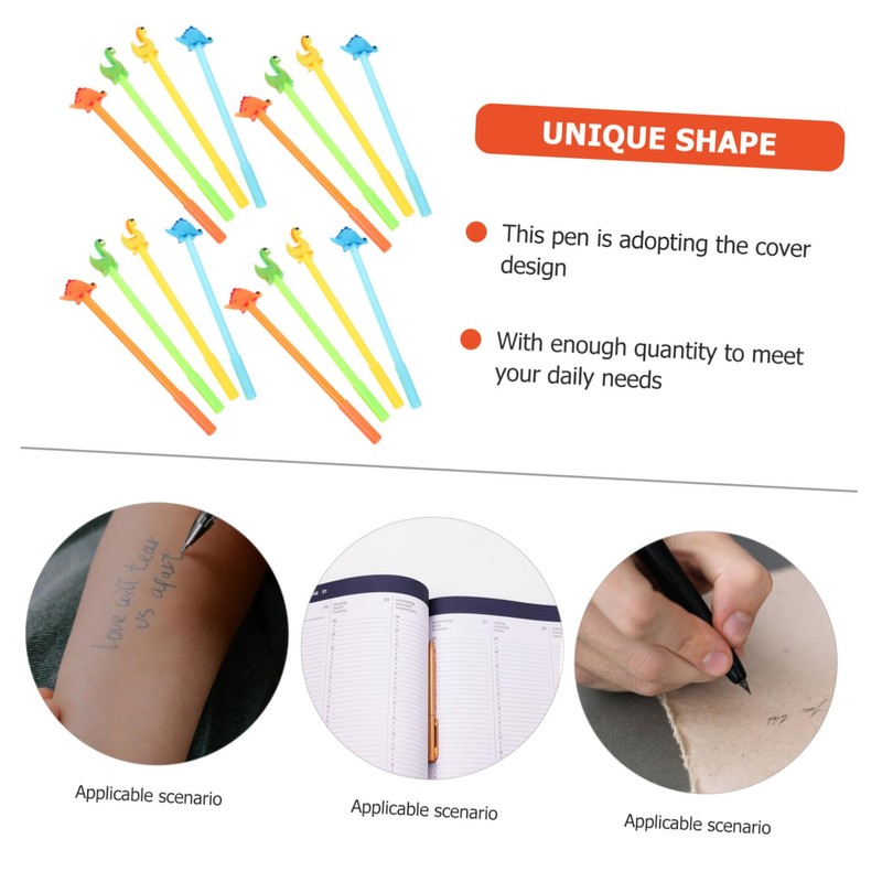 Operitacx 16pcs Cartoon Writing Gel Pens Office Sign Pens Dinosaur