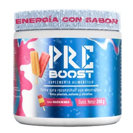 BPN PRO Pre Boost Pre Entreno Paleta de Hielo 240g  Cafeína 200mg  Beta Alanina  L-Citrulina  Electrolitos  Energía, Enfoque y Resistencia  Pre...    