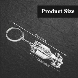 QZTYTY 3D F1 Race Car Keychain, Car Key Rings, Car Key Accessories 3D Zinc Alloy Auto Key Fob with F1 Race Car Shape for Men Boys