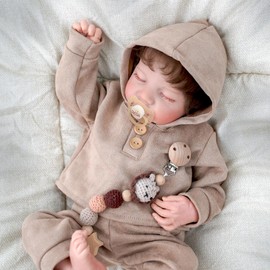 BABESIDE Lifelike Reborn Baby Dolls Boy - 17-Inch Soft Realistic-Newborn Baby Dolls Full Body Vinyl Anatomically Correct Real Life Baby Dolls with Toy Accessories for Kids Age 3 4 5 6 7 +