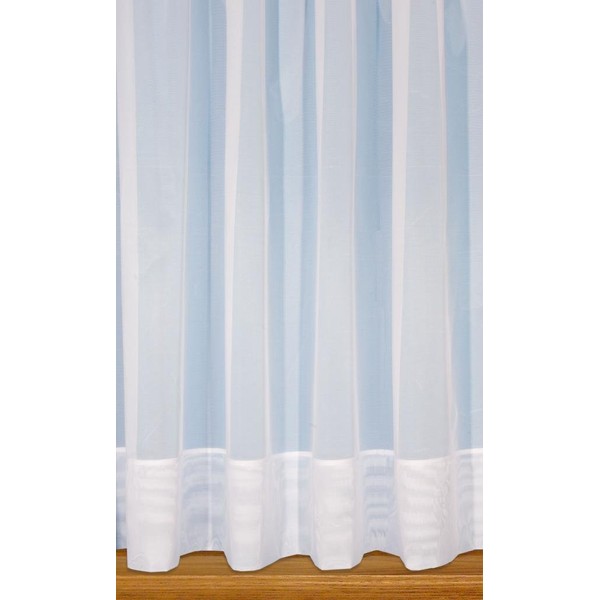 Jayne. Plain envelope hemmed voile net curtain. 40 inch drop.