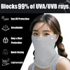 UPF 50+ Breathable Cooling Face Cover Sun UV Protection Earloop