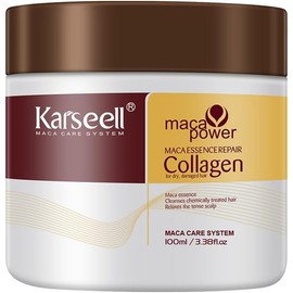 Karseell Mascarilla Capilar con Colágeno para Viaje, 3.38floz Tamaño portátil para cabello seco o dañado,aplica de medios a puntas sobre cabello húmedo