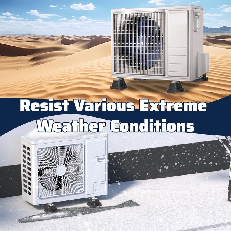 Pearwow Floor Mounting Base Kit for Mini Split AC Condenser,Rubber