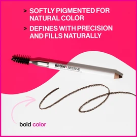 wet n wild, Brow-Sessive Eyebrow Pencil, Double Tip Eyebrow Pencil for Thin and Thick Eyebrows, Natural Formula, Progressive Definition of Colour, Dark Brown