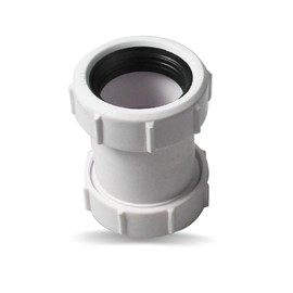 1 Piece 40mm Drain Pipe Connector Straight Pipe Compression Connector Coupling for Bathtub Sink Shower Tray Dishwasher