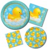 Creative Converting Rubber Duck Round Paper Dinner Plate, 9", Multicolor