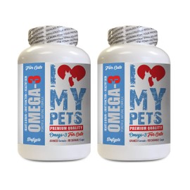 I LOVE MY PETS LLC Omega 3 for Cats - Omega 3 Fatty ACIDS for Cats - Best Health Option - Premium - Heart Support for Cats - 360 Softgels (2 Bottles)