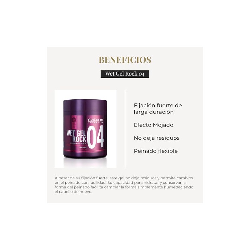 SALERM WET GEL ROCK 04 Extra-strong wet look styling gel