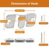 16Pcs Stainless Steel Interlock Hanging Buckle, Flush Concealed Mount Brackets,