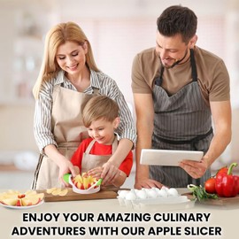 Large Apple Slicer with 8 Blades Professional Apple Cutter Stainless Steel Apple Corer Sharp Apple Slicer and Corer Apple Corer Tool (Green, One Size)