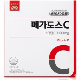 Goryeo Eundan Korea Eundan Megadose C Vitamin C 3000 mg 100 packets (100 days’ supply) 1 box / 고려은단 메가도스C 비타민C 3000 mg 100포 (100일분) 1박스