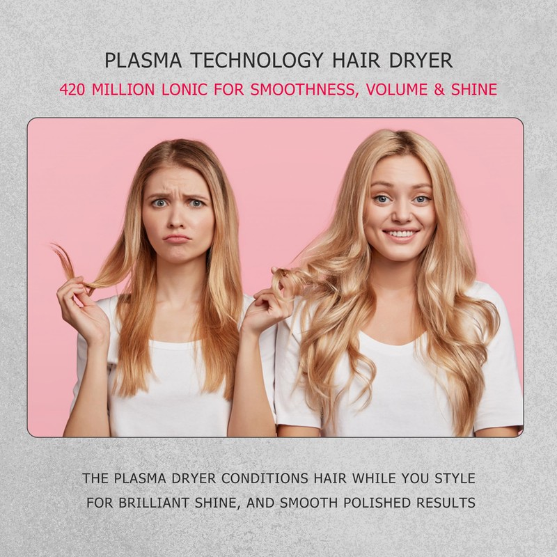 CONFU Diffuser Hair Blow Dryer - Plasma Ionic Professional 1600