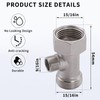 Bidet T Adapter, Brass 3 Way Tee Connector (7/8"x7/8"x3/8") with