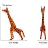 WitnyStore Tiny 3⅜" Brown Giraffe Standing Look Up Figurine -