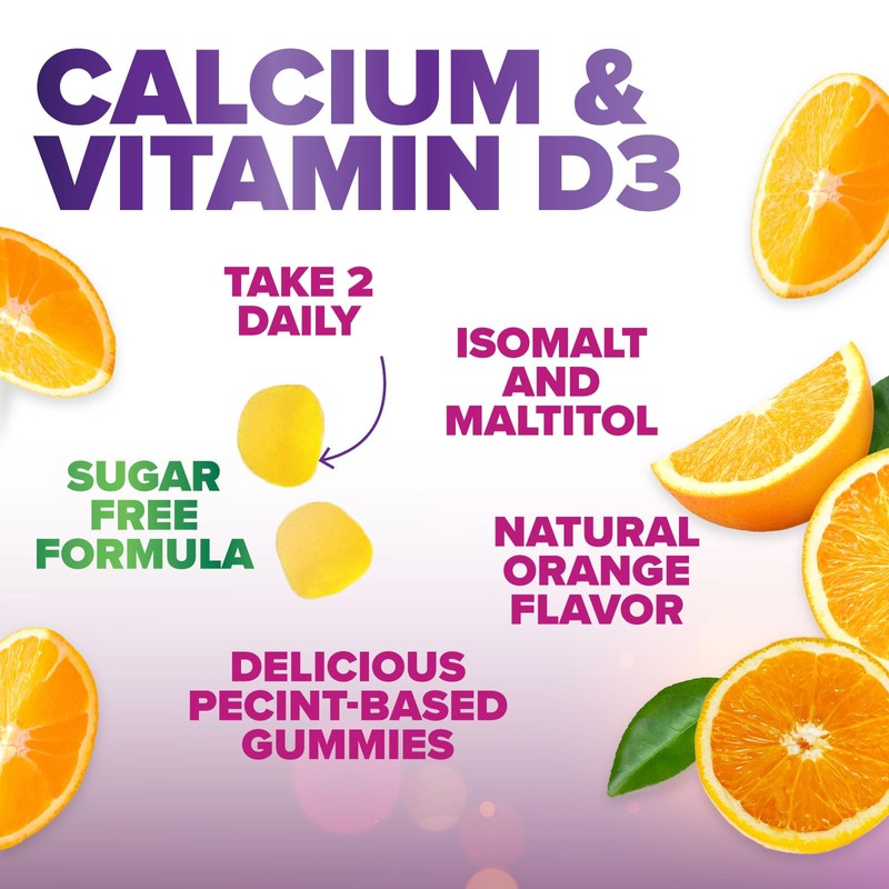 Calcium Supplement Gummies - Sugar Free Calcium Gummy with 400