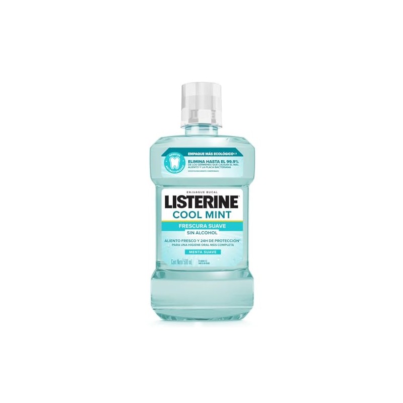 Listerine, Enjuague Bucal Cool Mint Zero Alcohol 500 Ml